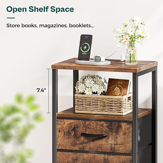Huuger Nightstands Set of 2, End Tables - Image 7