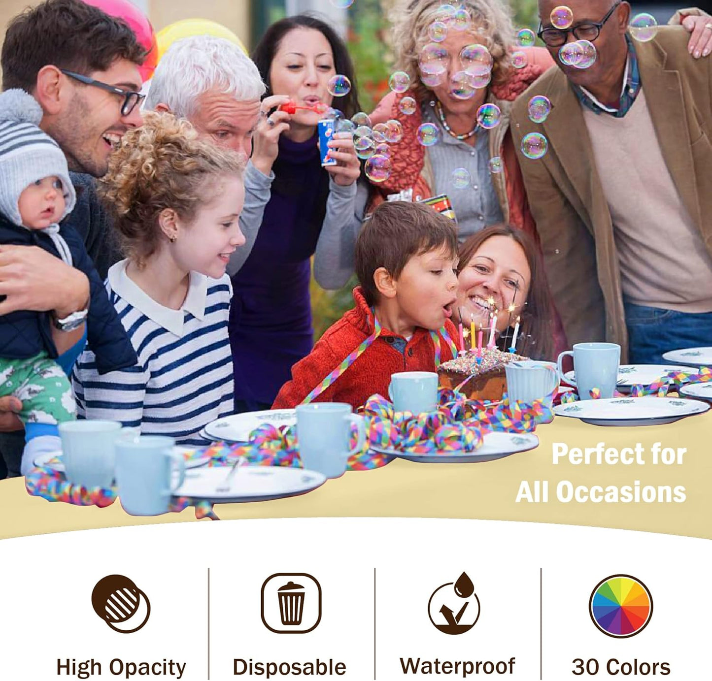 Exquisite *Premium* Light Yellow Table Cover 12 Pack