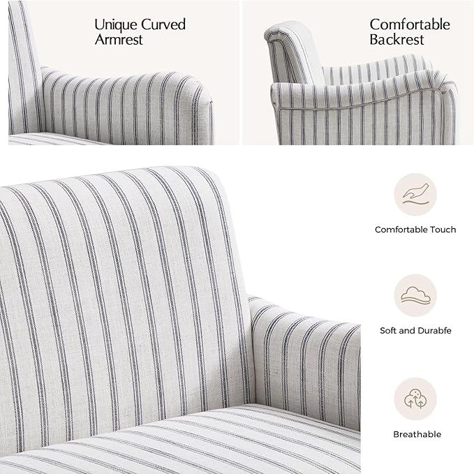 EcoHarbor Living 50.5" Mid-Century Modern Couch, Upholstered Sofa - Image 6