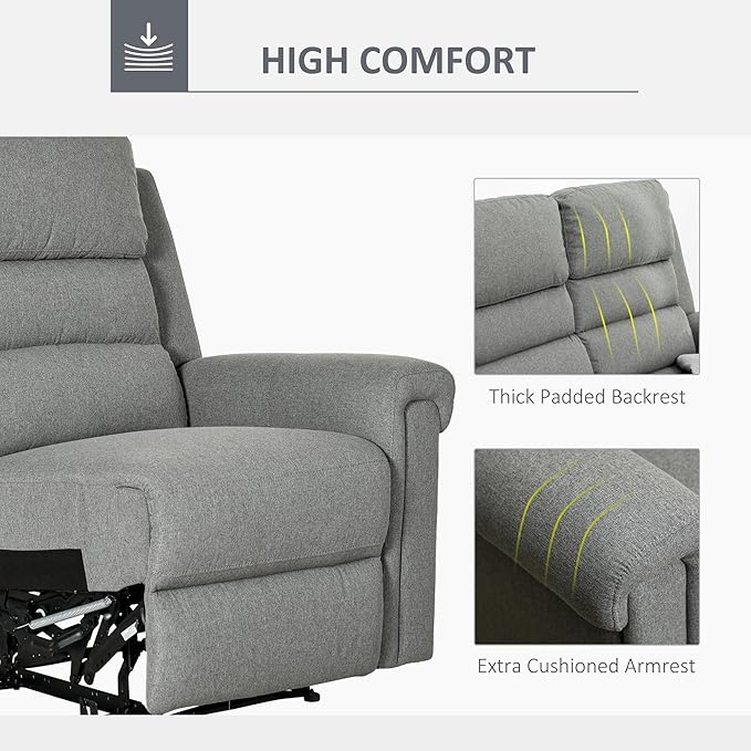 HOMCOM 2 Seater Recliner Sofa - Image 4