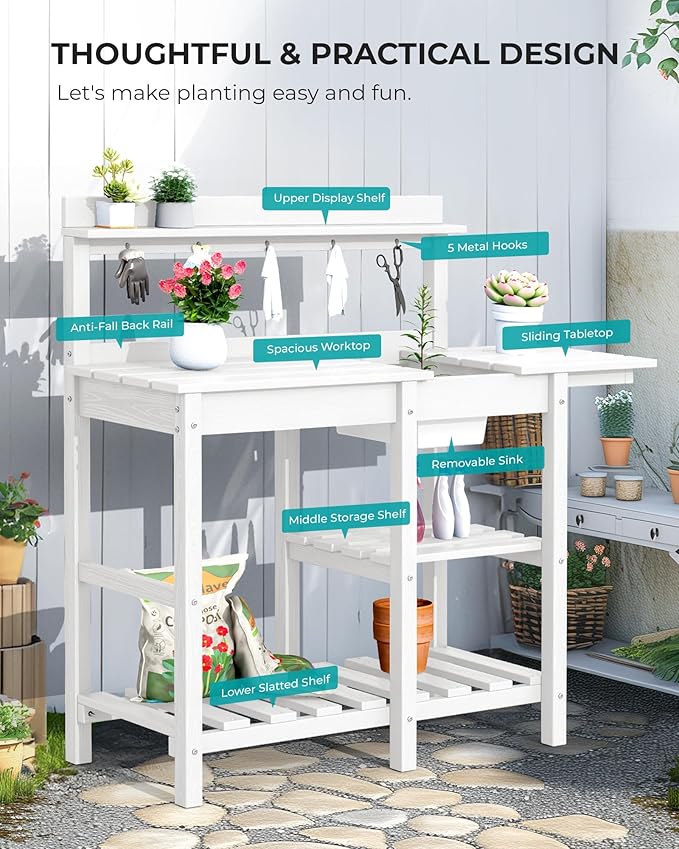 SERWALL Outdoor Potting Bench - Image 8