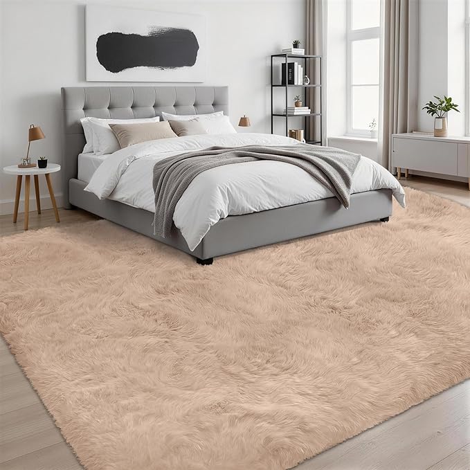 Fluffy Area Rugs 9x12 Living Room Bedroom: Ultra Soft Shag Rug Upgrade Non-Slip - Image 3