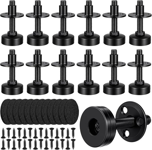 MAQUITA 12 Pack Furniture Leveling Feet Heavy Duty, Adjustable Furniture Feet by MAQUITA