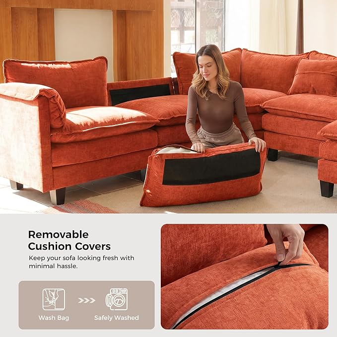 ELUCHANG Oversized 79" Modular Sectional Sofa, Comfy Cloud Couch - Image 8