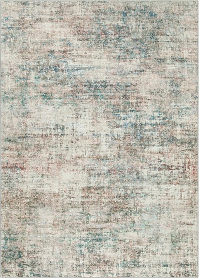5x7 Area Rugs Washable Rug: Modern Abstract Living Room Rug Soft Anti-Skid Thin - Image 8