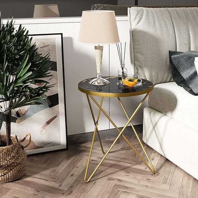 HLR Modern Round Side Table, End Table - Image 8