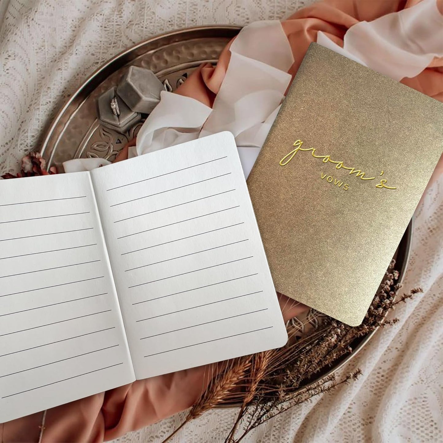 Vow Books His and Hers Wedding Vow Books Bride and Groom Vow Books Wedding Essentials Wedding Accessories(XZ-GB-Terracotta)