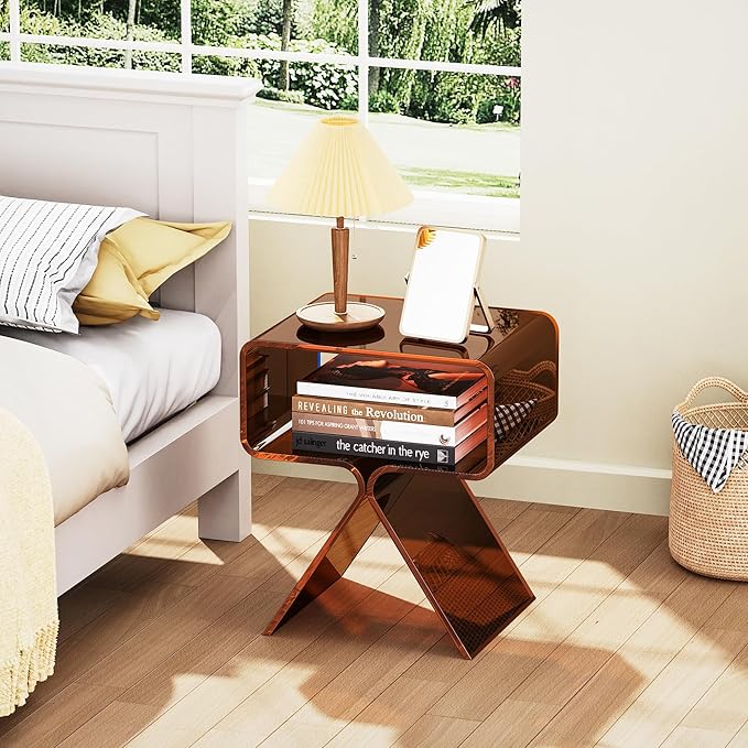 Acrylic Nightstand Side Table Modern Design Clear Home Decor Display End Table - Image 6