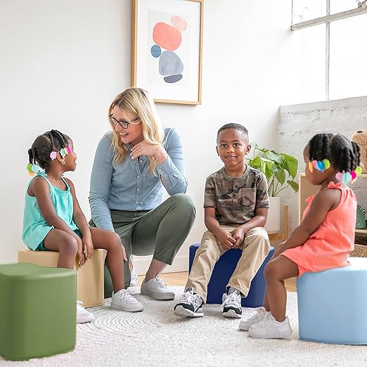 ECR4Kids SoftZone Toddler Modular Stool Seating Set, Classroom Furniture - Image 9