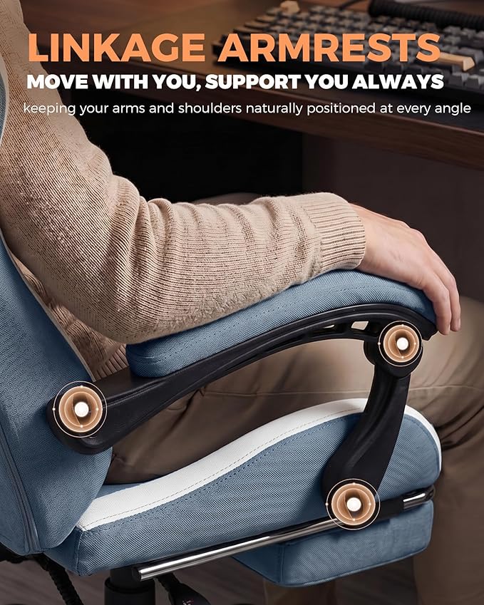 GTPLAYER Gaming Chair with Foot Rest & Pocket Spring Cushion, Ergonomic High - Image 8
