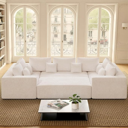 Luxanimarion 136'' Large Sectional Cloud Couches by Luxanimarion