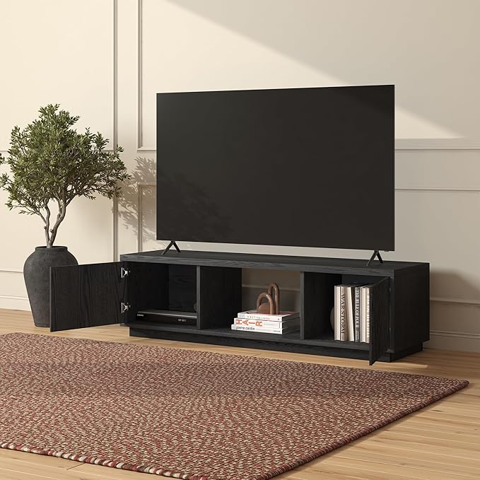 Henn&Hart Fluted TV Stand for TVs up to 65" - Image 5