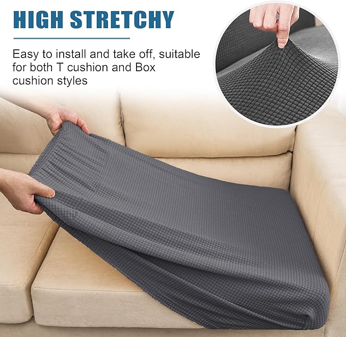 Water Repellent Single Seat Cushion Cover, Stretch Separete Backrest Cover - Image 7
