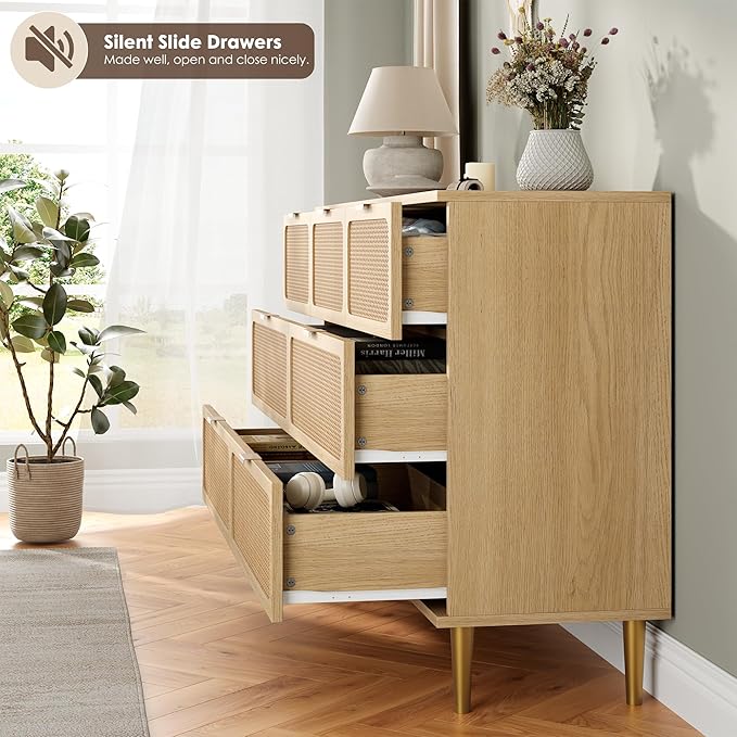 GarveeHome Rattan 7 Drawer Dressers - Image 6