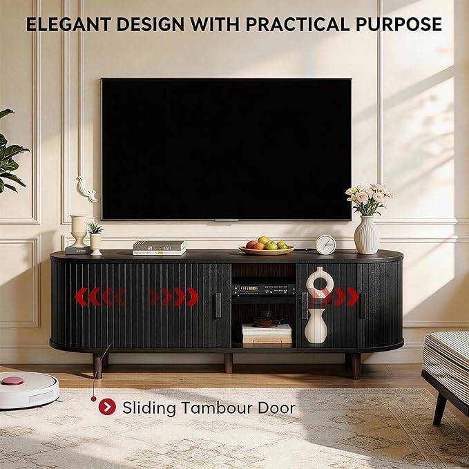 58" Mid Century Modern TV Stand - Image 4