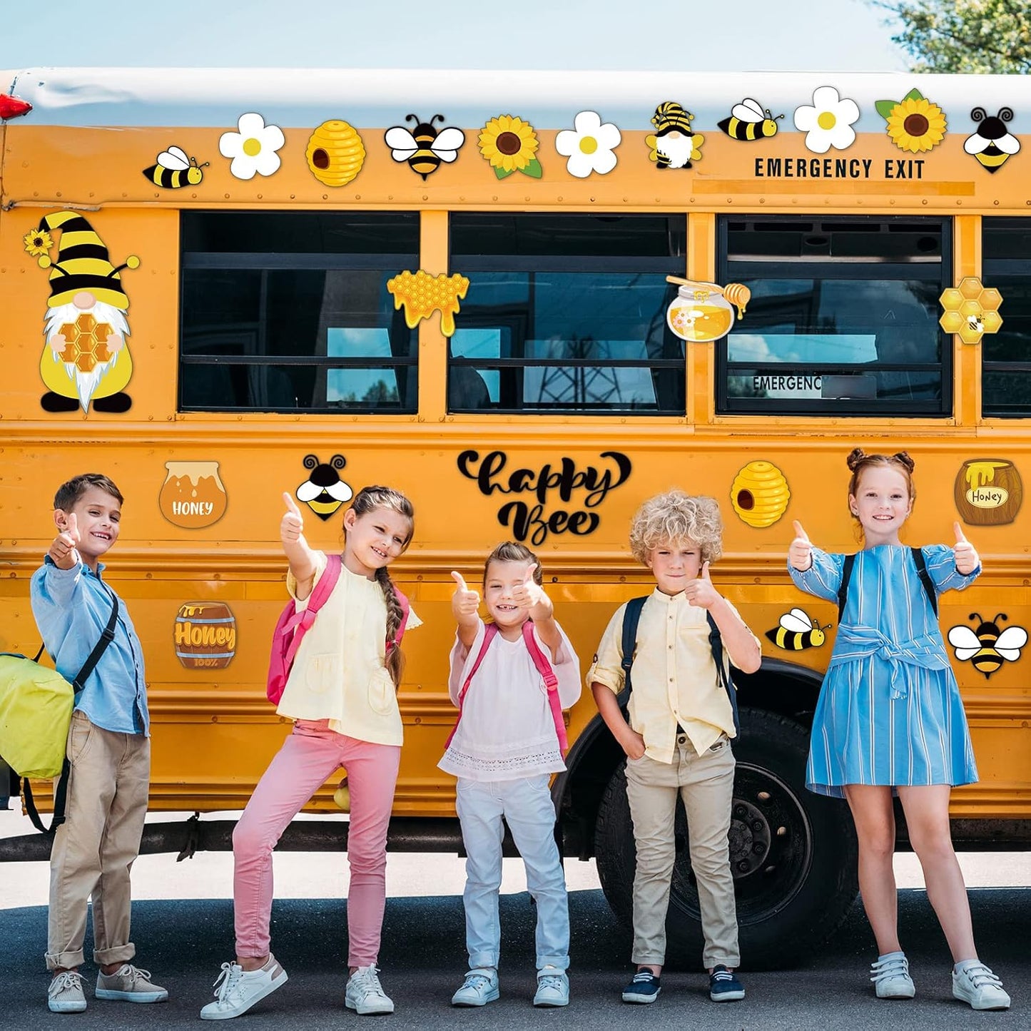 Xuhal 25 Pcs Bee Decor Refrigerator Magnets Happy Bee Gnome Sunflower Magnetic Stickers Car Magnets Fridge Garage Decor Party Supplies for Cars Office Whiteboard Mailbox