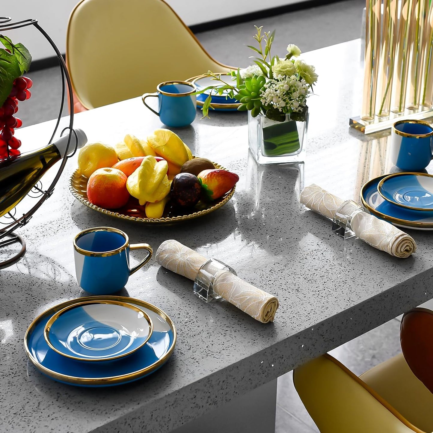 Crystal Napkin Rings, Elegant Dining Table Holders for Formal & Casual Dining, Wedding Reception, Holiday Table Setting, 12 Pack