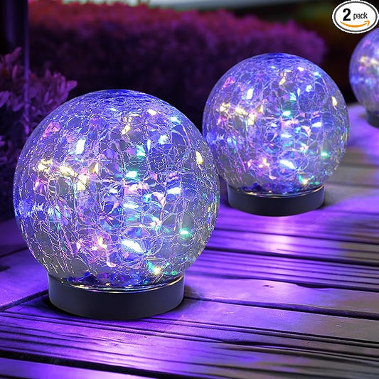 JKIMK Solar Globe Lights Outdoor Waterproof-Solar Balls by JKIMK