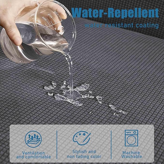 Water Repellent Couch Cushion Cover Loveseat Cover, Stretch Sectional Sofa Seat - Image 3