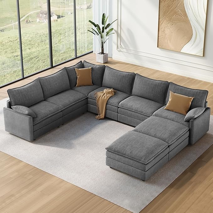 Vesgantti Large Modular Sectional Sofa, Big Comfy Cloud Couch by Vesgantti