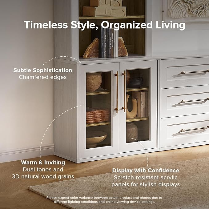 mopio Blake Storage Cabinet, Small Modular Accent Display Sideboard Buffet - Image 3