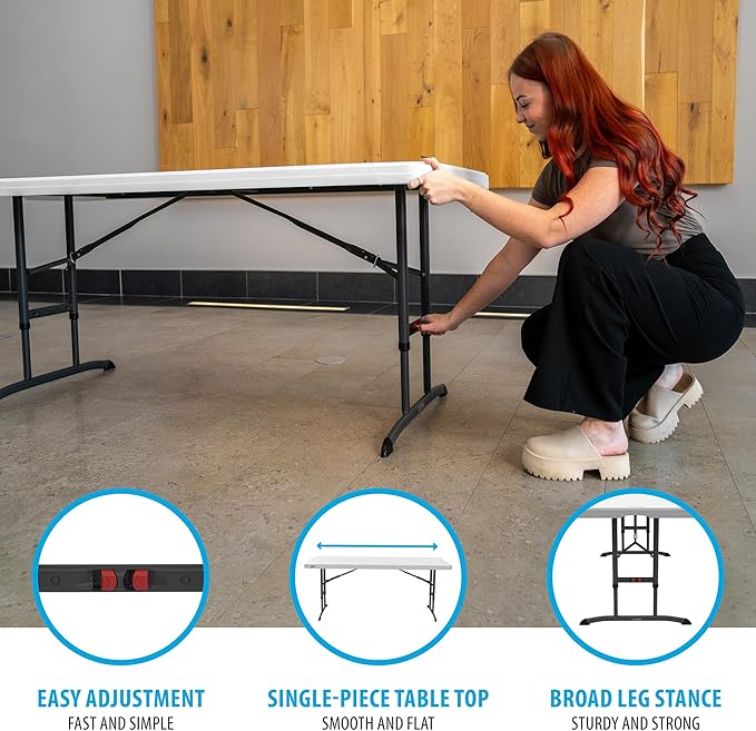 Lifetime 6-Foot Adjustable Height Nesting Table, Commercial - Image 5