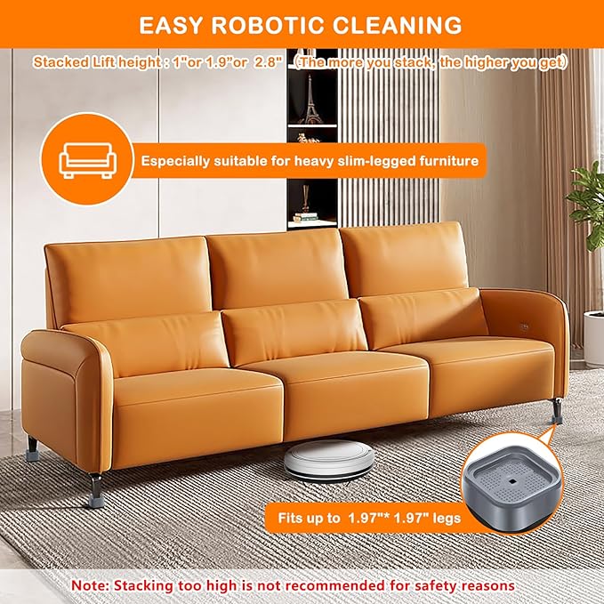 shouwuhho 9 Pack Furniture Risers Adjustable Bed Risers Heavy Duty Lifts Height - Image 3