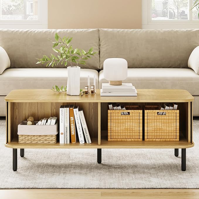 ONBRILL 47.2 Inch Mid Century Modern Coffee Table - Image 7