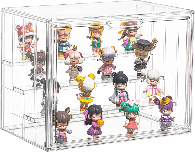 Display Case for Collectibles 4 Layer Updated Adjustable Acrylic Display Case - Image 8