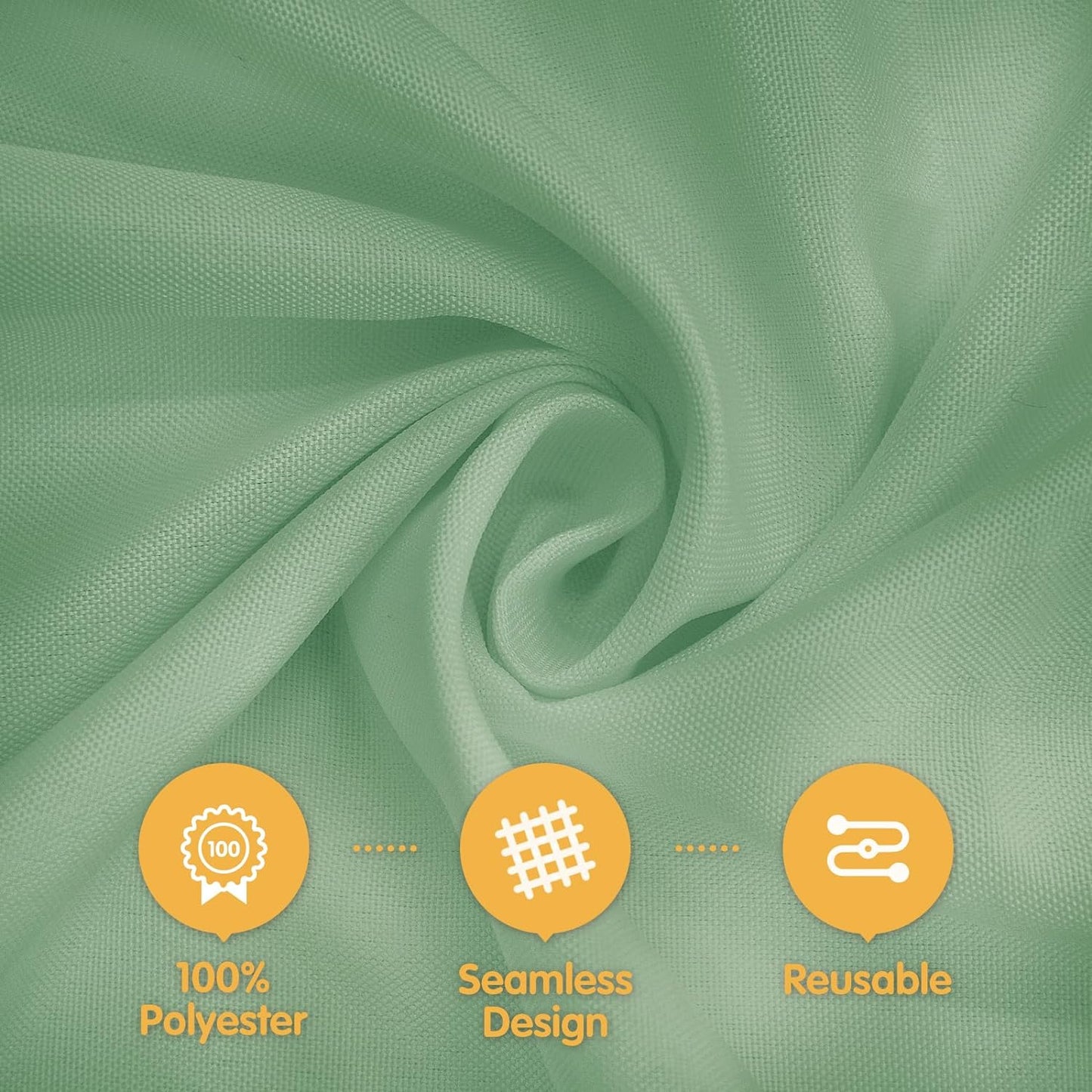 BRILLMAX 10 Pack Sage Green Round Tablecloths 90 Inch - Circle Bulk Linen Polyester Fabric Washable Table Cloth Cover for Wedding Reception Banquet Birthday Party Buffet Restaurant