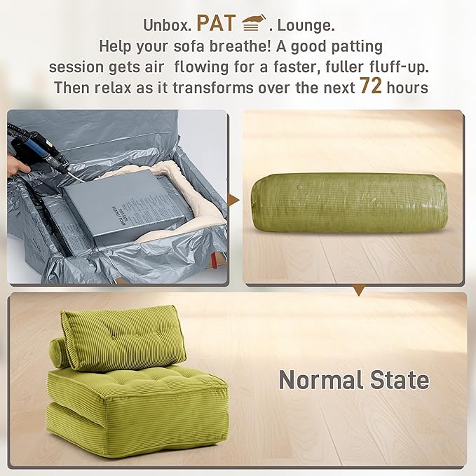 Folding Sofa Bed Convertible Sleeper Chair 33" - Image 4