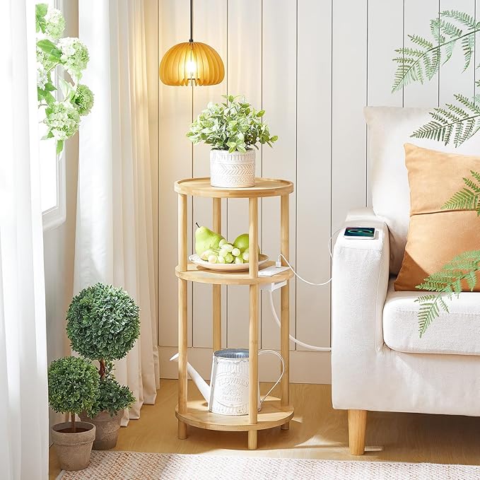 HOOBRO Set of 2 Small Round Side Tables - Image 8
