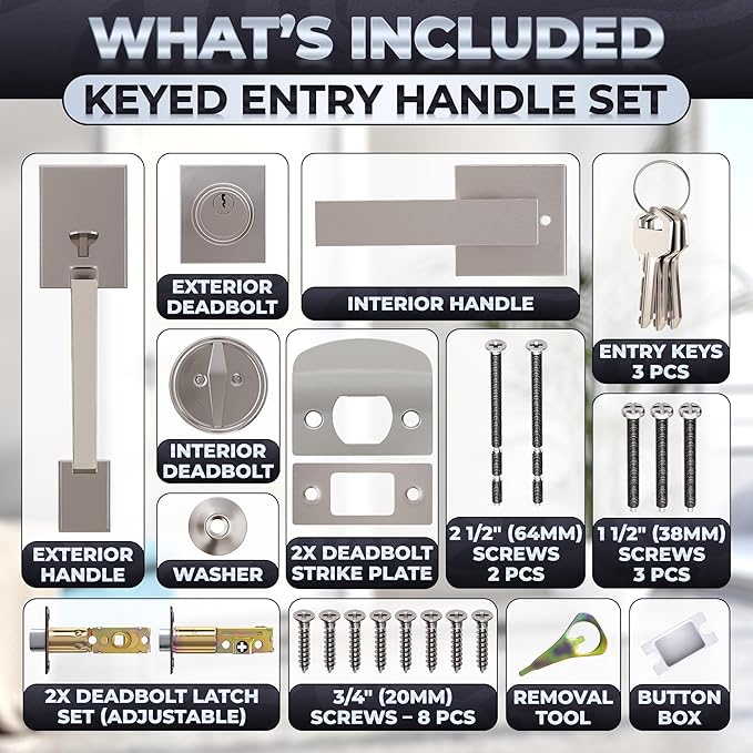 Front Door Lock Set – Zinc Alloy Body - Image 2