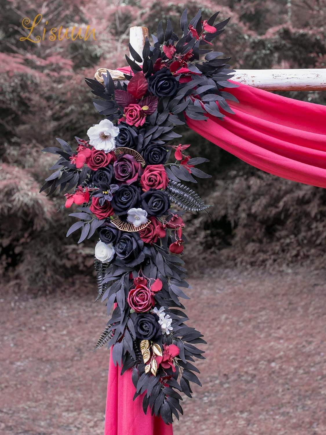 Wedding Arch Flowers, Artificial Flowers for Decoration, Large Flower Swag for Boho Styles Wedding Ceremony Floral Decor - Pack of 2