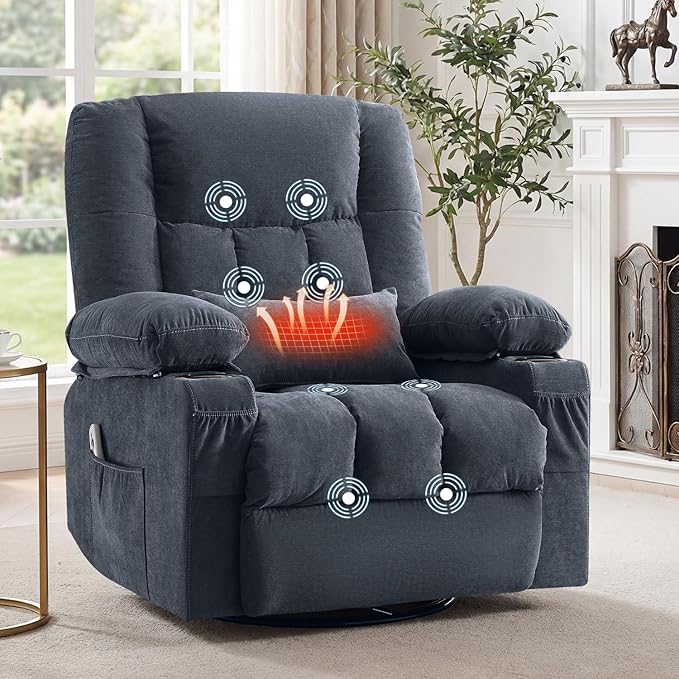 Swivel Recliner Chair for Adults by Bosmiller