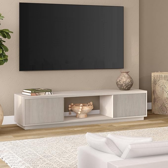 Henn&Hart Fluted TV Stand for TVs up to 78" - Image 4