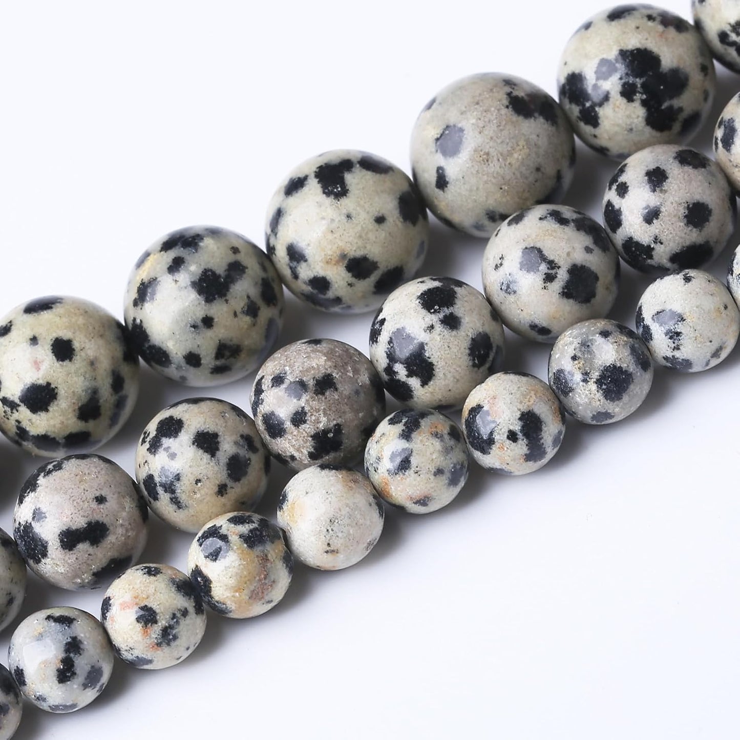 Quail Egg Stone Beads Gemstone Round Crystal Energy Jade Beads Stone Beads for Jewelry Making DIY Bracelet Necklace Jewelry Making 1 Strand 15.5inch 4MM