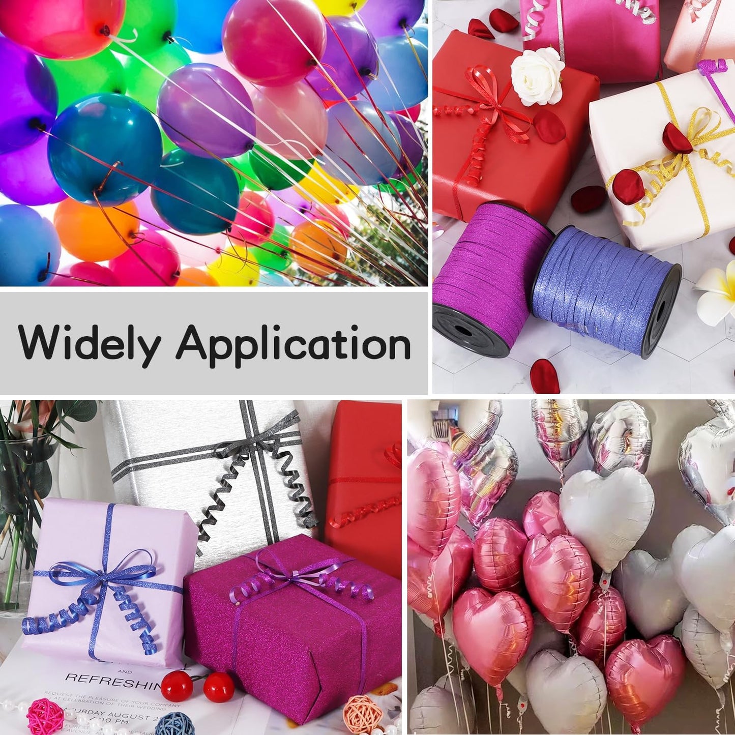 BEISHIDA Light Green Sage Glitter Ribbon - 500 Yards Curling Crimped, Shiny Balloon String for Gift Wrapping, Birthday Party, Festival, Art, Craft, Florist, Flowers Decoration