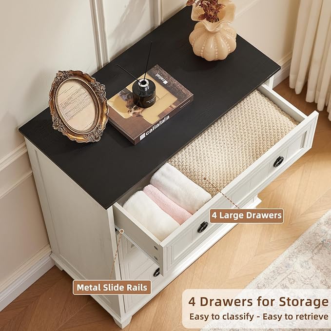 Joaxswe Farmhouse 4 Drawer Dresser - Image 10