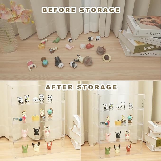 4 Shelf Clear Acrylic Display Case - Image 6