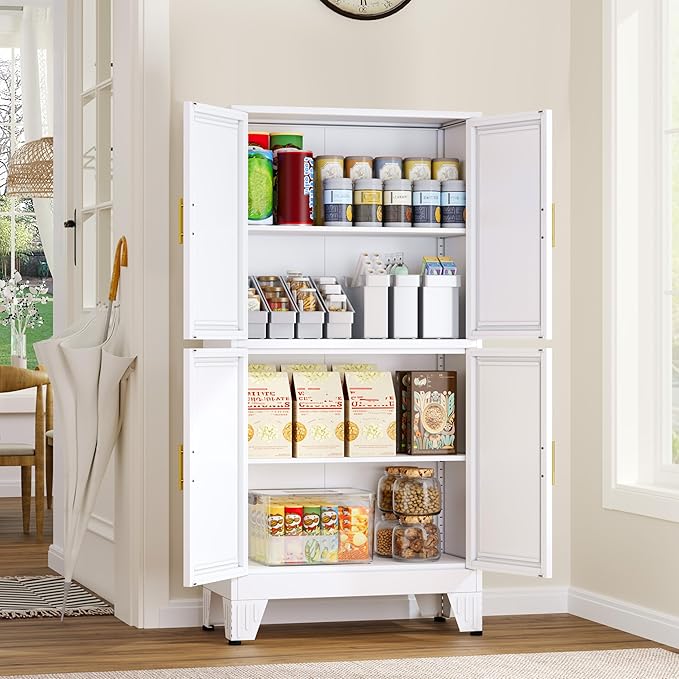 GAIOUS 47.25" Metal Pantry Cabinet, Storage Cabinets - Image 2