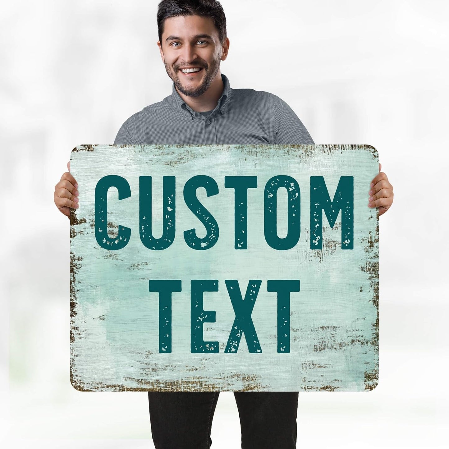 Custom Sign, Custom Street Sign, 11 Font Colors, 13 Font Styles, 4 Hole Options, 22 Sizes, 24x30 Inches, Rust Free DiBound, Fade Resistant, Made in USA by My Sign Center (Shabby Chic)