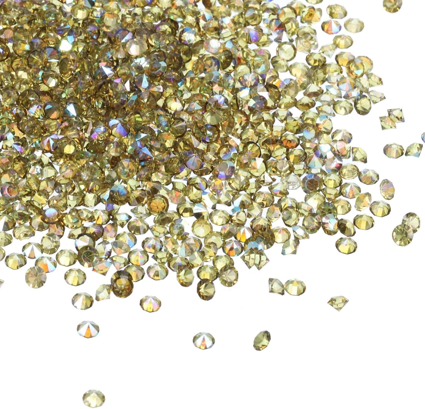 PATIKIL 14000Pcs Wedding Table Scatter Confetti Crystals 3mm Acrylic Diamonds Vase Fillers Gems for Table Centerpiece Decorations Bridal Shower Party, Olive Green AB