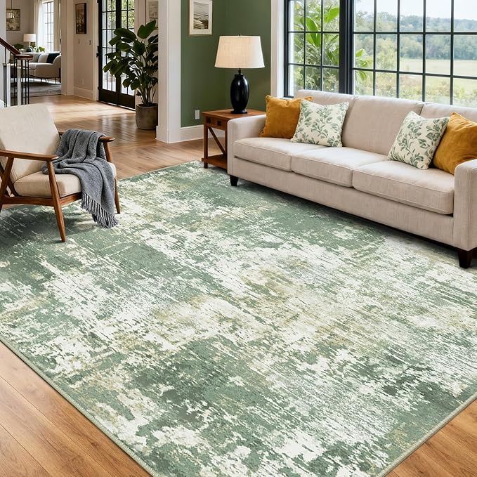 RELEANY Washable Area Rugs 5'x8' Non-Slip Modern Abstract Soft - Image 3