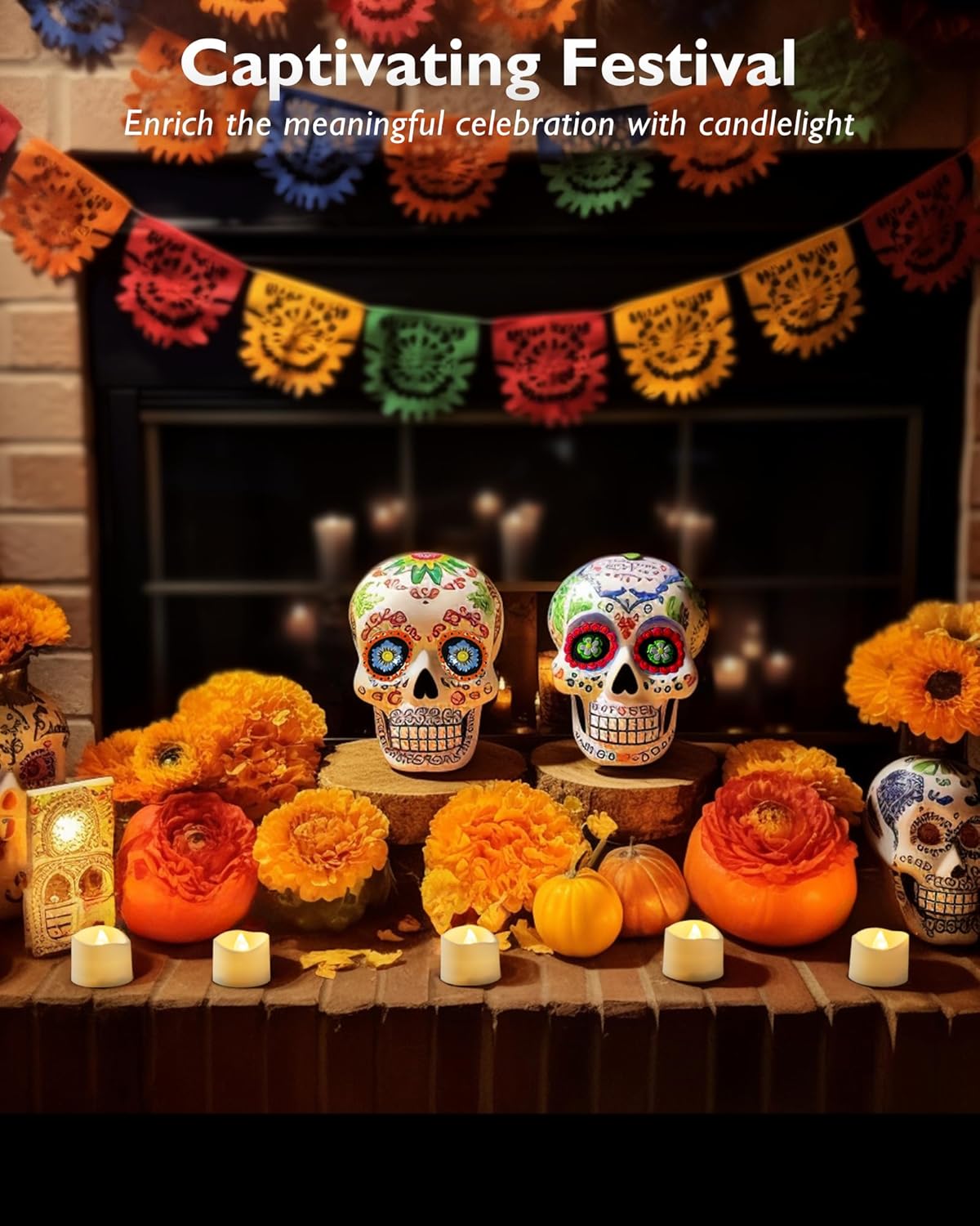 Homemory 12Pcs Flickering Flameless Candle Battery Operated, 200+Hours Fake Electric LED Tea Lights for Votive, Centerpiece Table Decorations, Wedding, Aniversary, Halloween, Christmas