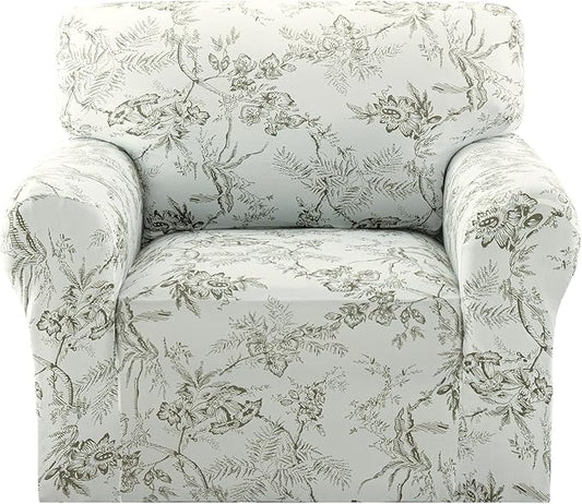 H.VERSAILTEX Printed Chair Slip Cover Floral Pattern Sofa Cover Soft by HVERSAILTEX