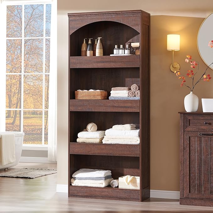 IFGET 76" Tall Arched Bookcase - Image 7