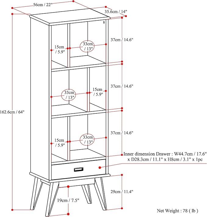 SIMPLIHOME Draper Bookcase - Image 14