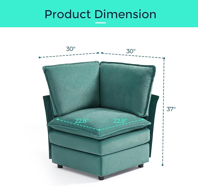 LINSY HOME Corner Seat Modular for Sectional Sofa Couch, Cloud Sofa Corner Seat - Image 3
