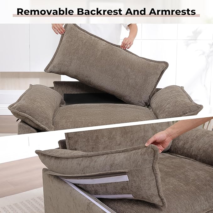 Oversized Accent Chair, Modern Chenille Cloud Sofa Chair - Image 5